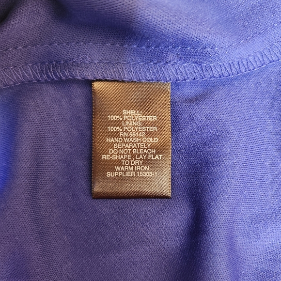 Liz Claiborne Lacey Fully Lined Midi Short Sleeve Dress ALine Silhouette - Picture 7 of 9